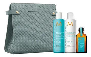 Moroccanoil Holiday Repair — набор: шампунь и кондиционер по 250 мл, масло 50 мл