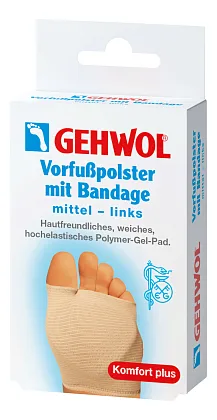 Gehwol Защитная подушка под плюсну из гель-полимера и бандажа Vorfubpolster Mit Bandage