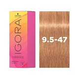 Пастельный тонер IGORA VIBRANCE 9,5-47 пастельный блондин бежевый медный