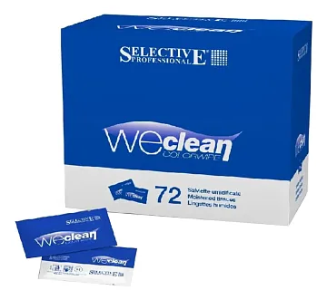 Selective Professional Weclean Colorwipe — салфетки для удаления краски с кожи, 72 шт.