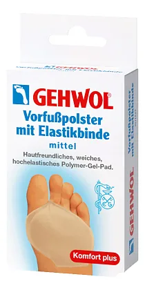 Gehwol Защитная подушка из гель-полимера и эластичной ткани Vorfubpolster Mit Elastikbinde (большой размер)