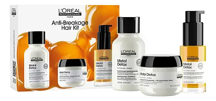 L'Oreal Professionnel Serie Expert Metal Detox Anti-Breakage — шампунь 100 мл, маска 75 мл, масло 30 мл