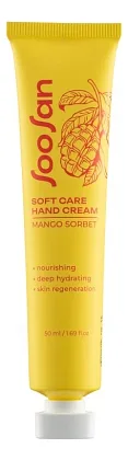 Увлажняющий крем для рук с ароматом манго Soft Care Hand Cream Mango Sorbet 50мл