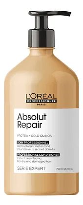 Восстанавливающий кондиционер для сильно повреждённых волос Serie Expert Absolut Repair Protein + Gold Quinoa