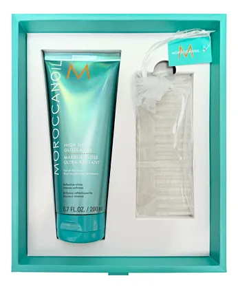 Moroccanoil Shine Gloss Mask Vip — набор: маска 200 мл и расчёска