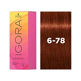 Тонирующий краситель IGORA VIBRANCE 6-78 тёмный русый медный красный