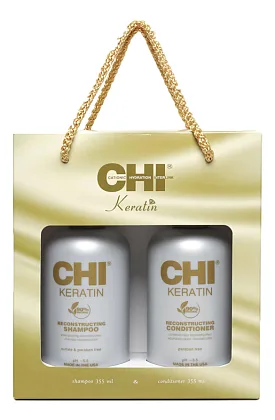 CHI Keratin Duo — набор с кератином: шампунь и кондиционер, 2 × 355 мл