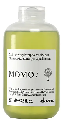 Davines Momo Shampoo — увлажняющий шампунь для сухих и нормальных волос, 250 мл