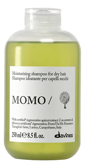 Davines Momo Shampoo — увлажняющий шампунь для сухих и нормальных волос, 250 мл