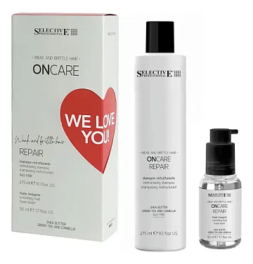 Набор Selective Professional We love You On Care Repair: шампунь и флюид