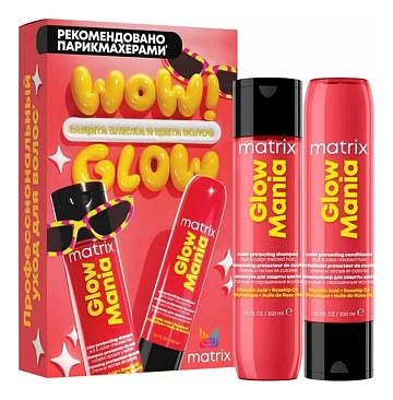 Набор для блеска окрашенных волос Total Results Glow Mania 2*300мл (кондиционер + шампунь)