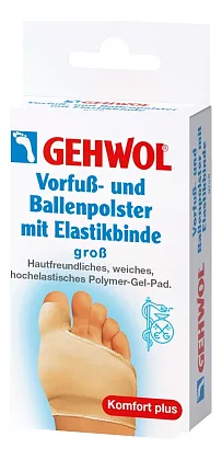 Gehwol Защитная подушка под плюсну и накладка на большой палец Vorfub Und Ballenpolster Mit Elastikbinde 1шт