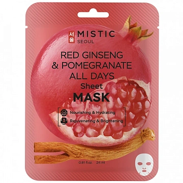Тканевая маска Red Ginseng & Pomegranate All Days