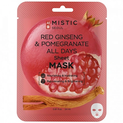 Тканевая маска Red Ginseng & Pomegranate All Days