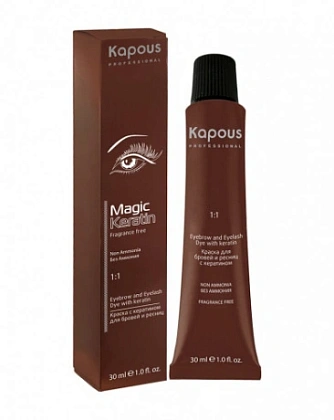 Краска для бровей и ресниц Magic Keratin 1 — чёрный